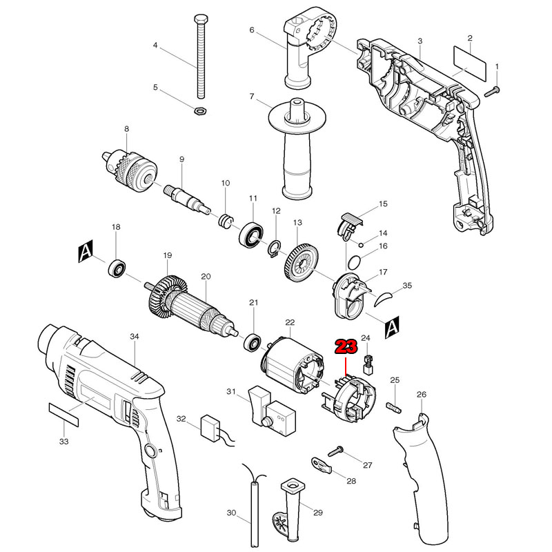 Tempat Sikat Pengganti untuk M - Makita Drill Hp1640 ulasan dan harga