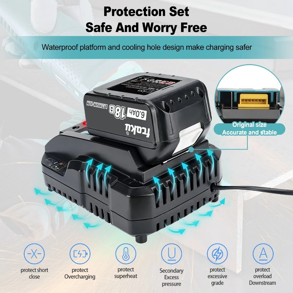 Pengisi daya 3A baterai Li-ion - Makita Drill Hp1640 ulasan dan harga