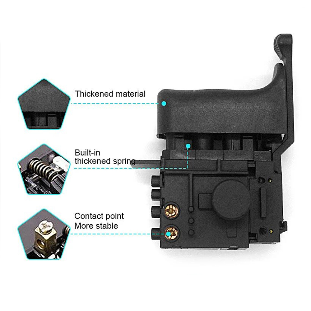 Pengganti saklar untuk alat MA - Makita Drill Hp1640 ulasan dan harga