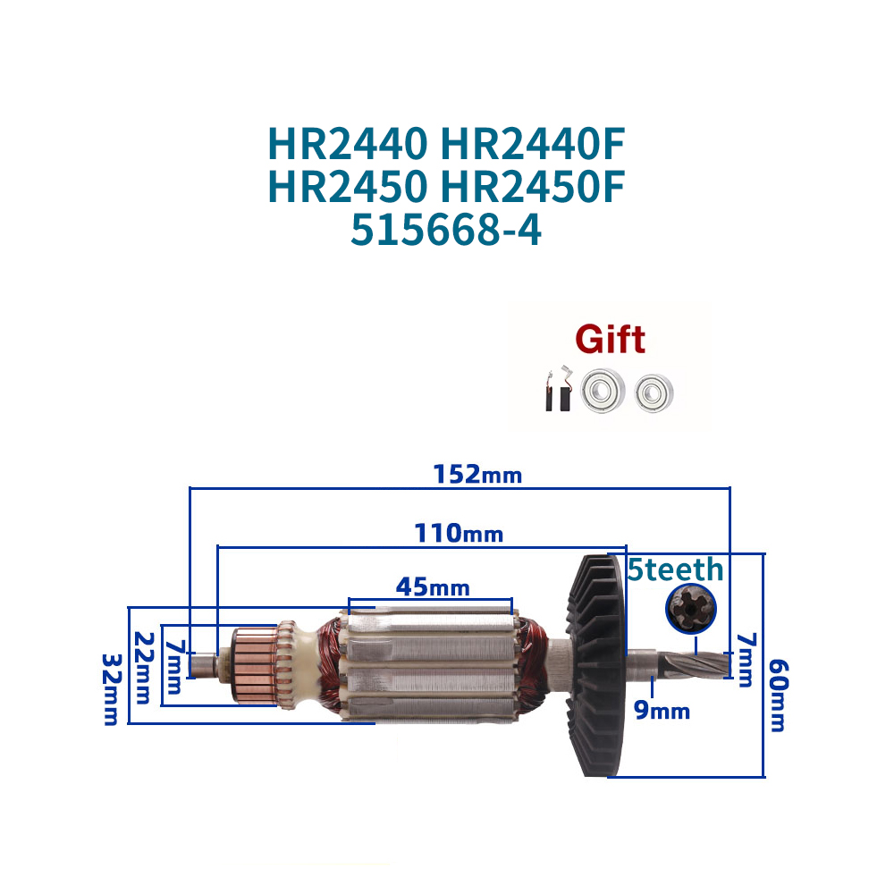 Armatur 220-240V untuk Makita  - Makita Drill Hp1640 ulasan dan harga